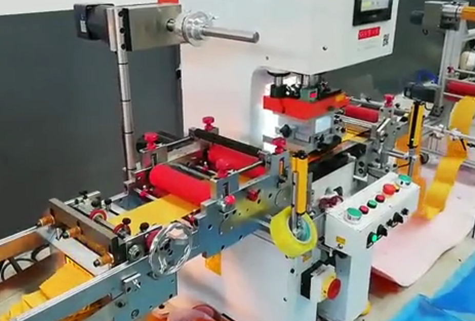 不干胶模切伺服冲床生产加工视频