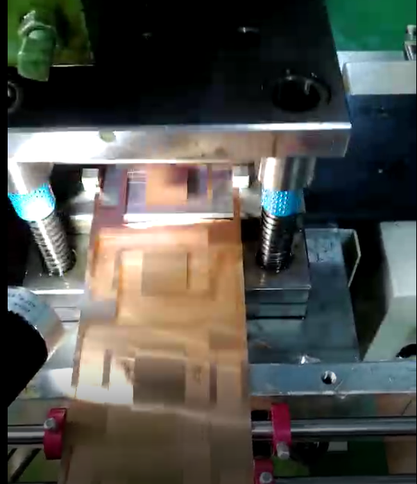 铜片铜箔板模切冲压加工生产视频