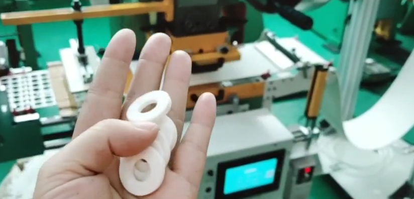 eva泡棉圆型垫片冲压机冲床视频